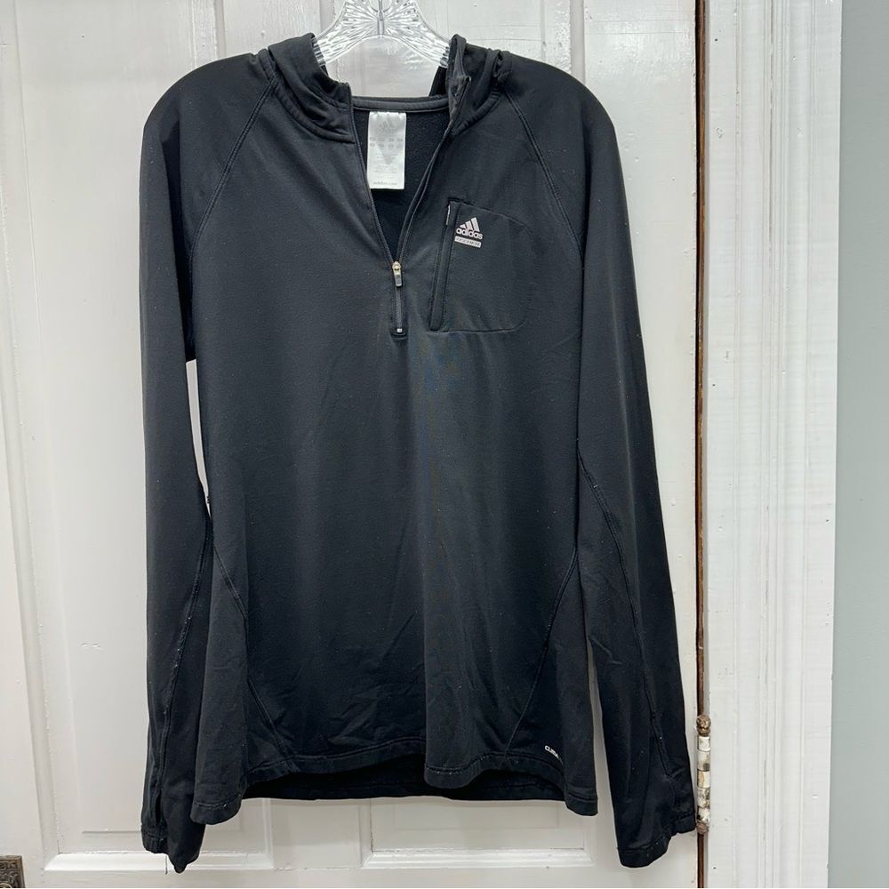 Adidas climalite‎ tech fit long sleeve 1/4 zip athletic running shirt women's xl